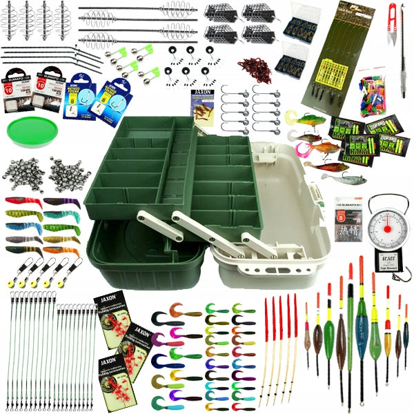 FISHING BOX jaxon + set of 250 accessories FOR GIFT float feeder