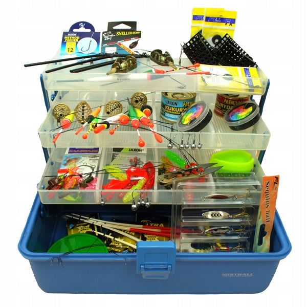 FISHING BOX set of 246 accessories FOR GIFT float ground spinning Brand Atilo