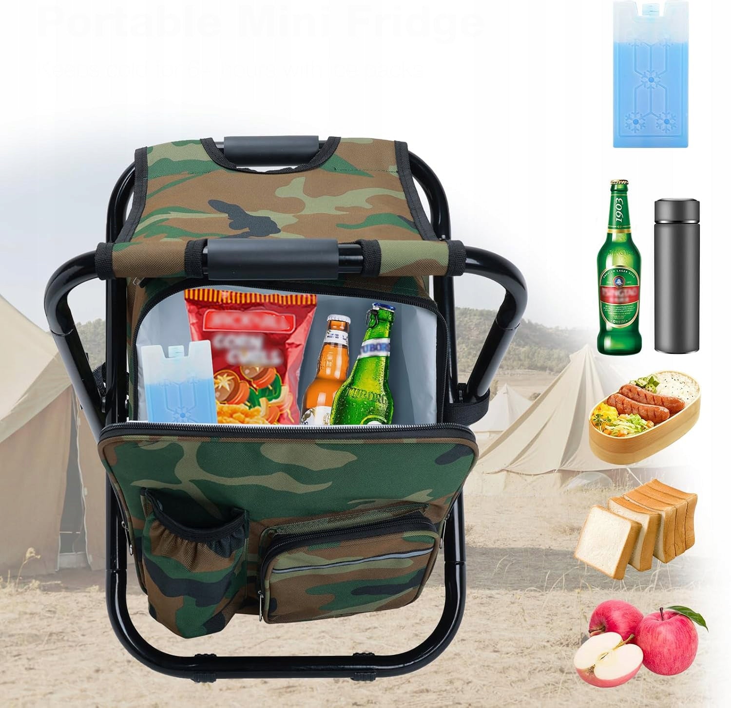 FISHING CHAIR BACKPACK FOLDING CAMPING BAG FISHING STOOL 2IN1 Kind other