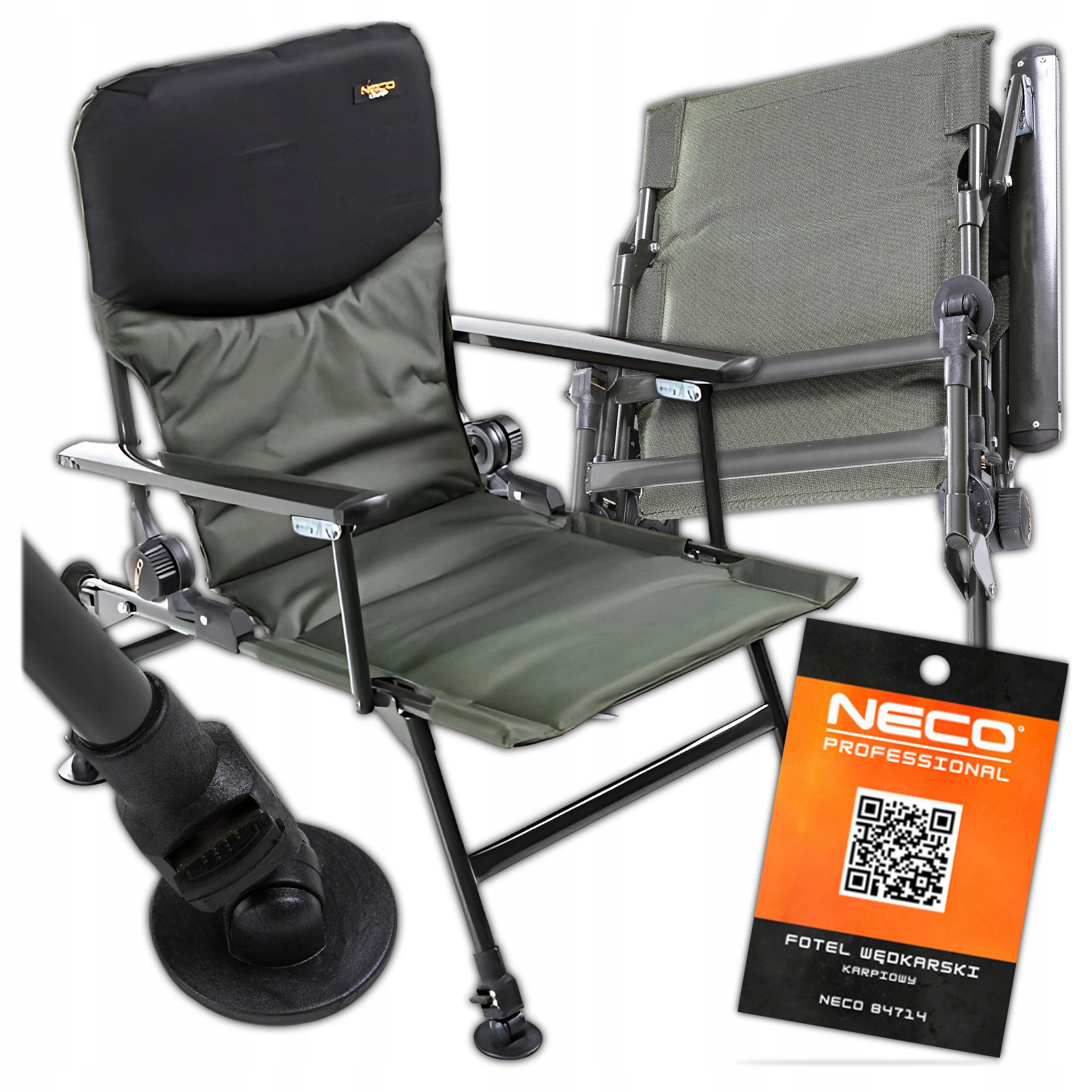 FISHING CHAIR CARP FISHING CHAIR ADJUSTABLE BACKREST