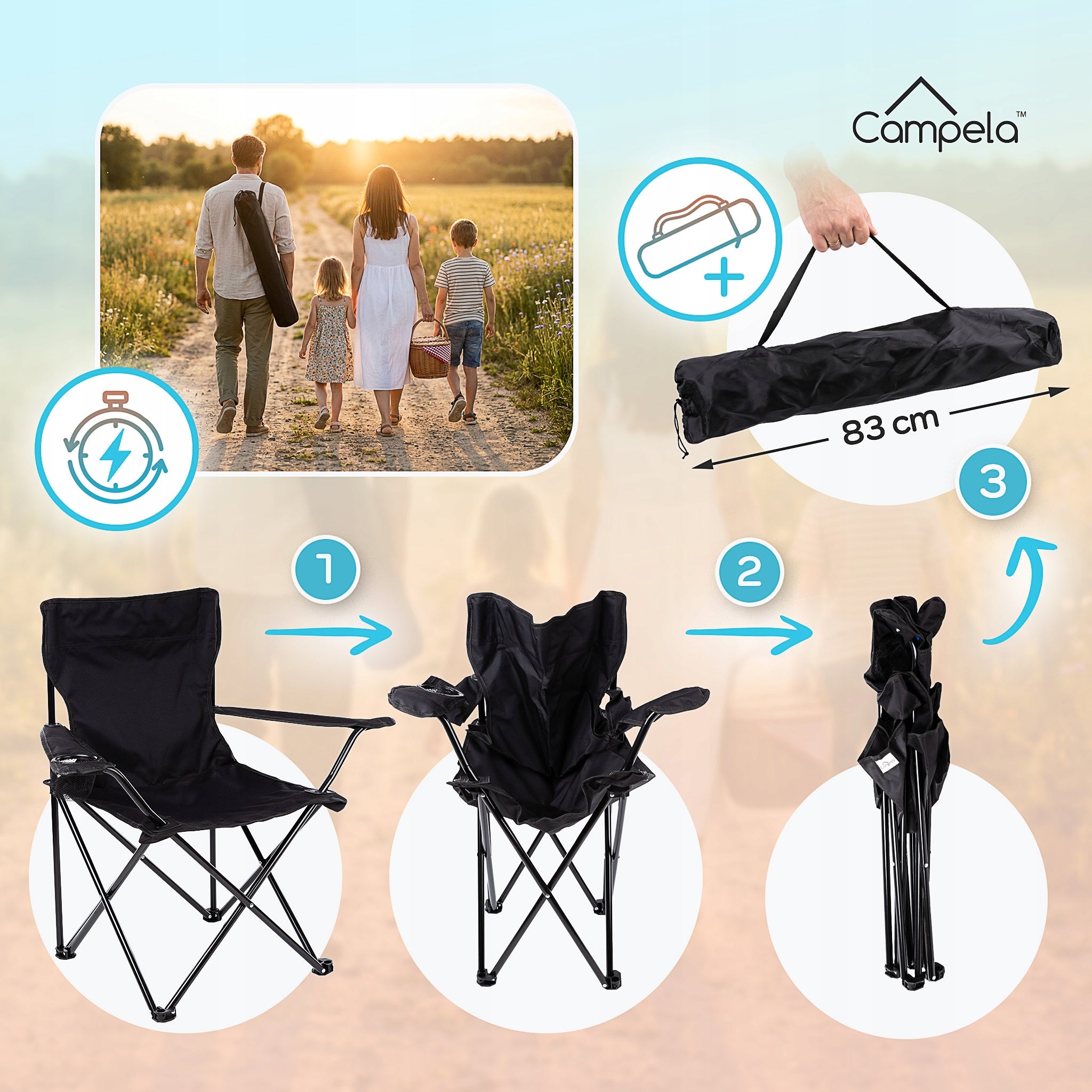 FISHING CHAIR FISHING HIKING FOLDING FISHING CHAIR COVER Brand Campela