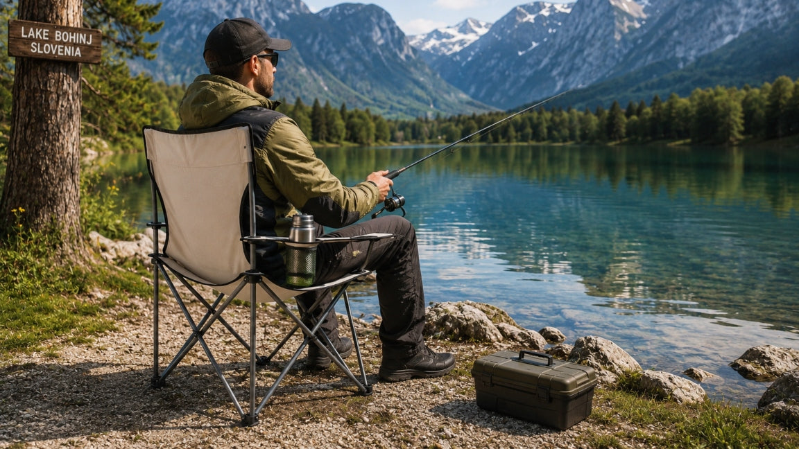 FISHING CHAIR FOR HIKING FISH FOLDING HANDLE COVER COMFORTABLE Product weight with unit packaging 1.8 kg