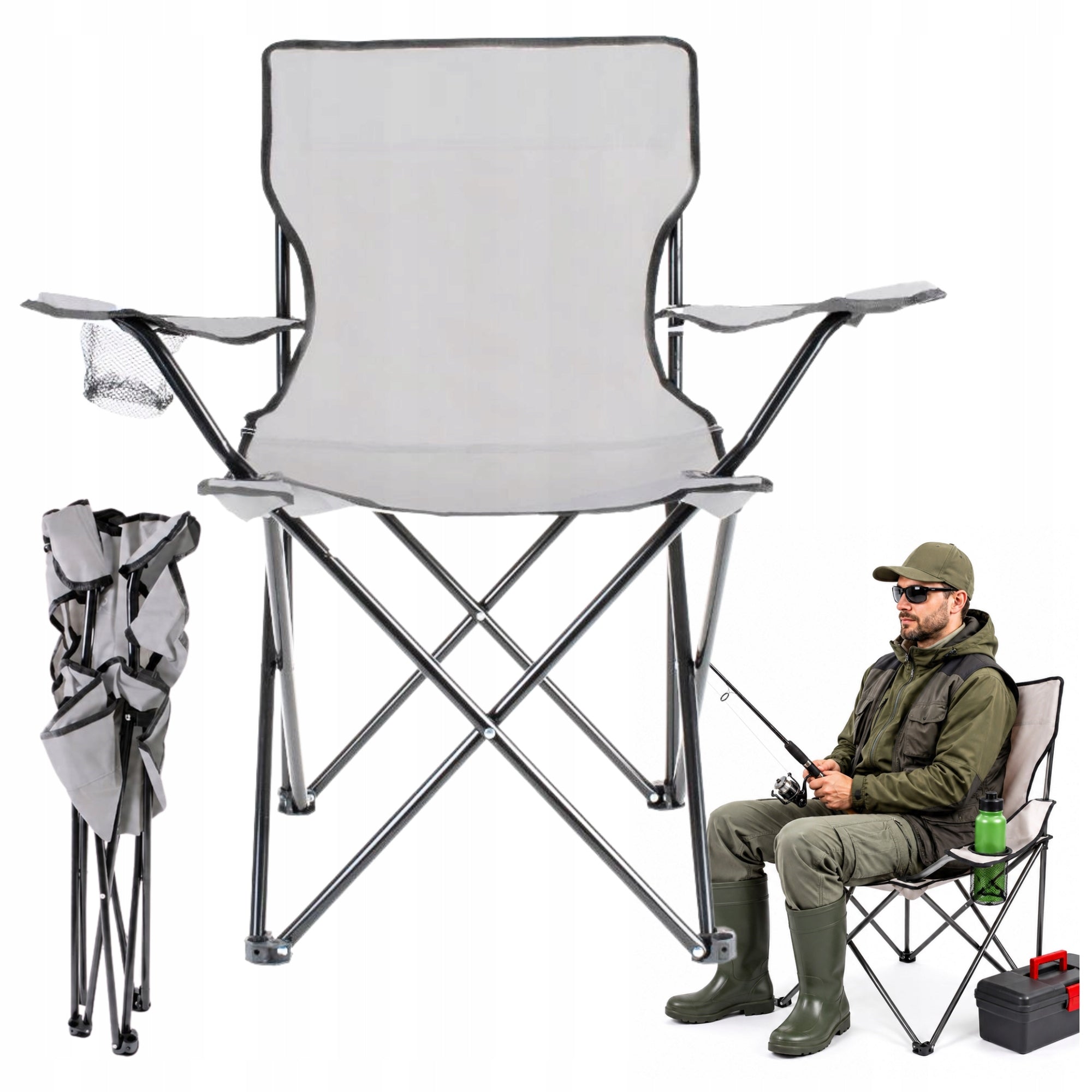 FISHING CHAIR FOR HIKING FISH FOLDING HANDLE COVER COMFORTABLE