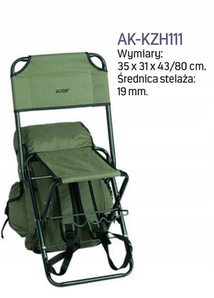 FISHING CHAIR WITH BACKPACK 35X31X43/80CM JAXON Brand Jaxon