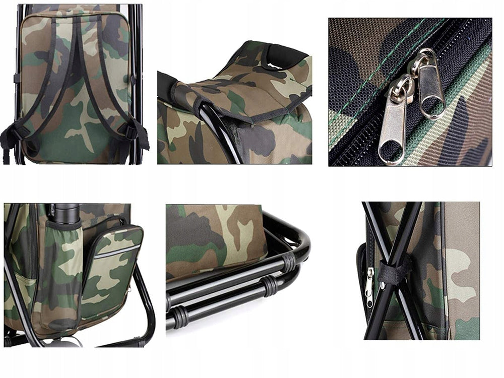 FISHING CHAIR WITH BACKPACK FOLDING BAG 3IN1 Color beige