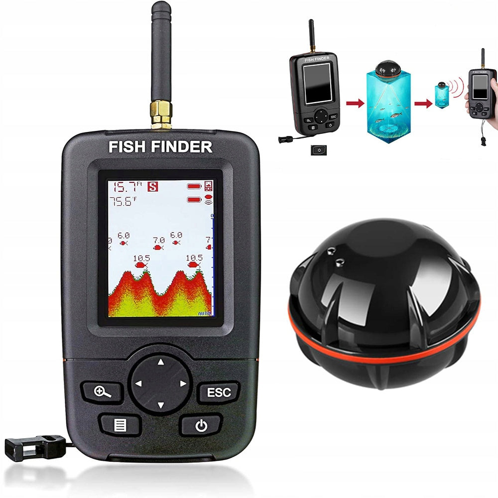 FISHING ECHO SOUNDER WIRELESS SONAR FISH PROBE WITH BACKLIGHT