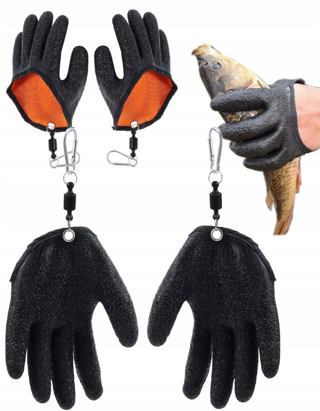 FISHING GLOVES NON-SLIP GLOVES Removable Pair 5 Fingers SET