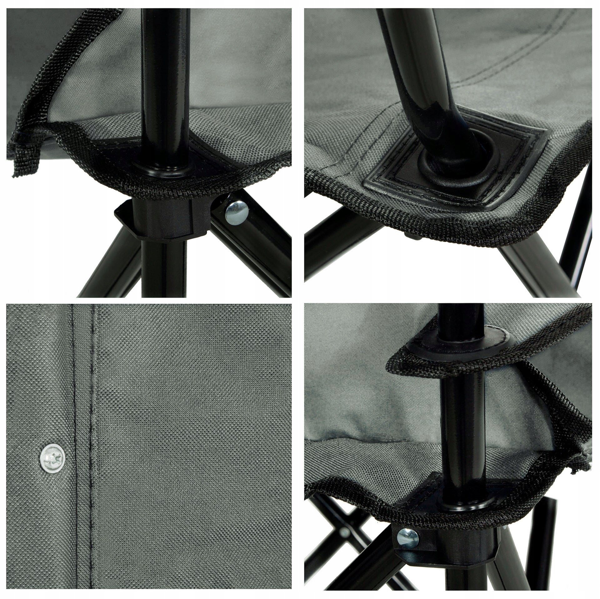 FISHING HIKING CHAIR FOLDING LARGE ARMCHAIR XXL CAMPING CHAIR Color gray