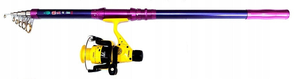 FISHING ROD 3 m FOR GIRLS + REEL 12 BALL + telescopic support FREEBIE Manufacturer code WF 300