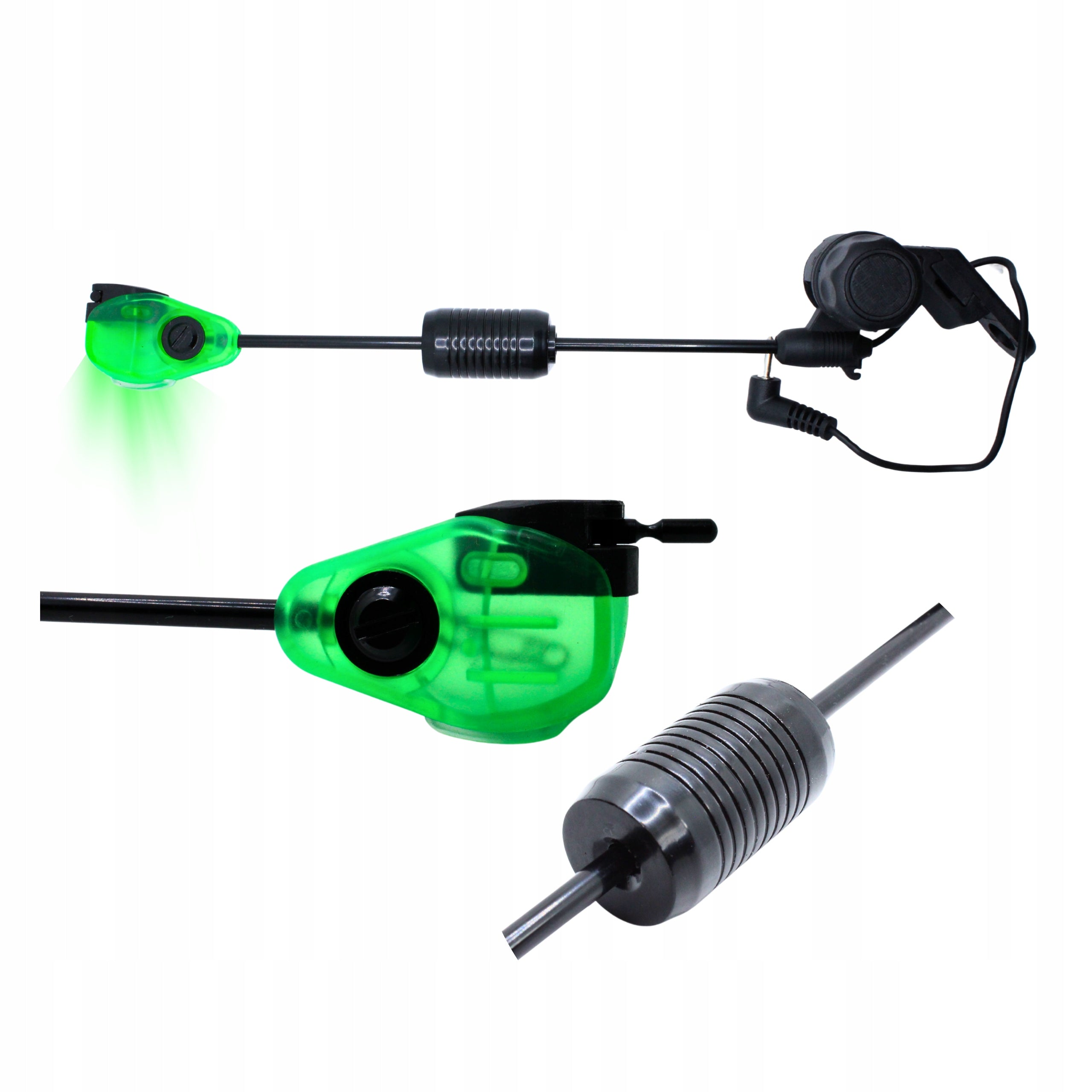 FISHING SWINGER CARP LED GREEN WITH ADJUSTABLE LINE TENSION GLOWING