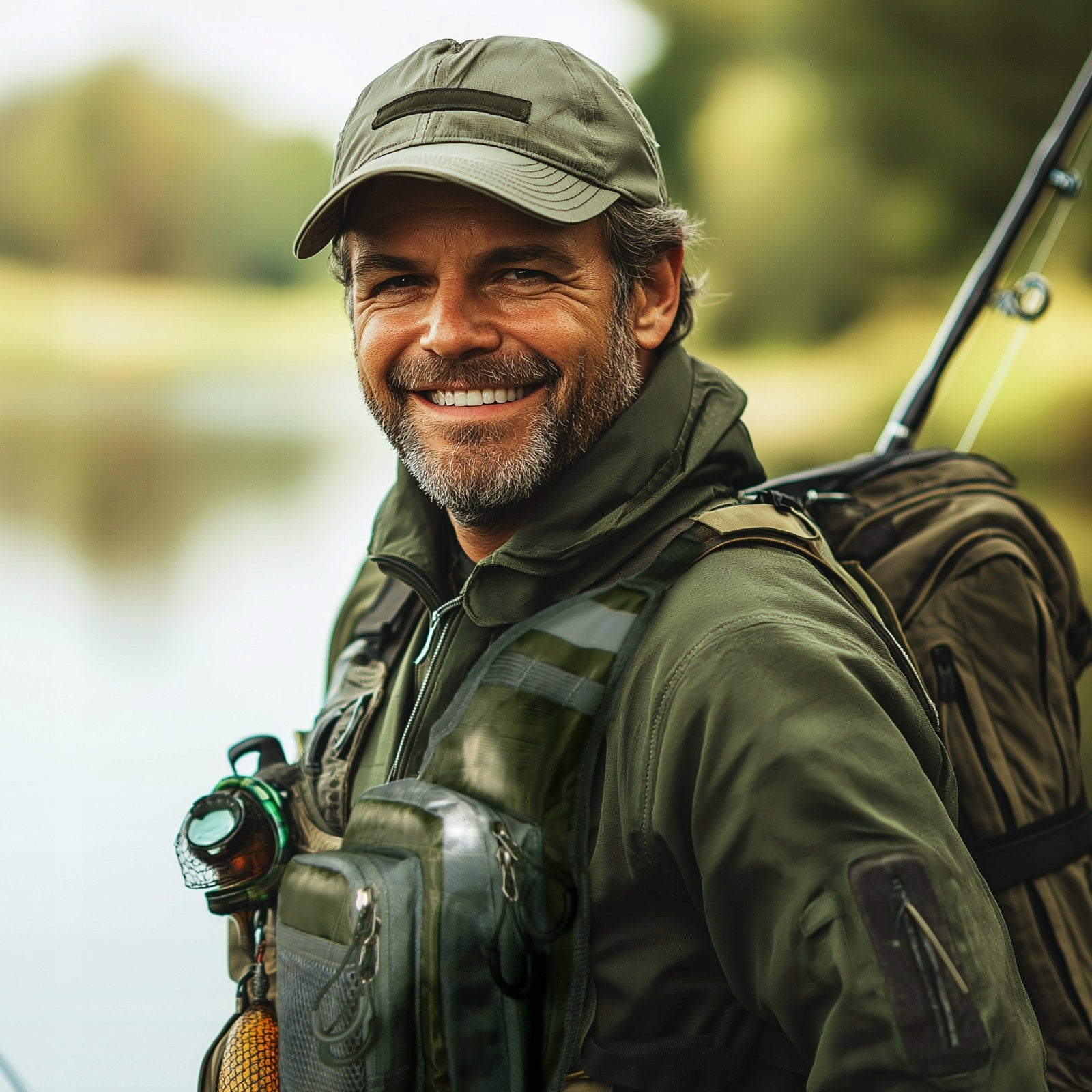 FISHING VEST ADJUSTABLE LIGHTWEIGHT WITH POCKETS AND VENTILATION S-XXL EAN (GTIN) 5907059403415