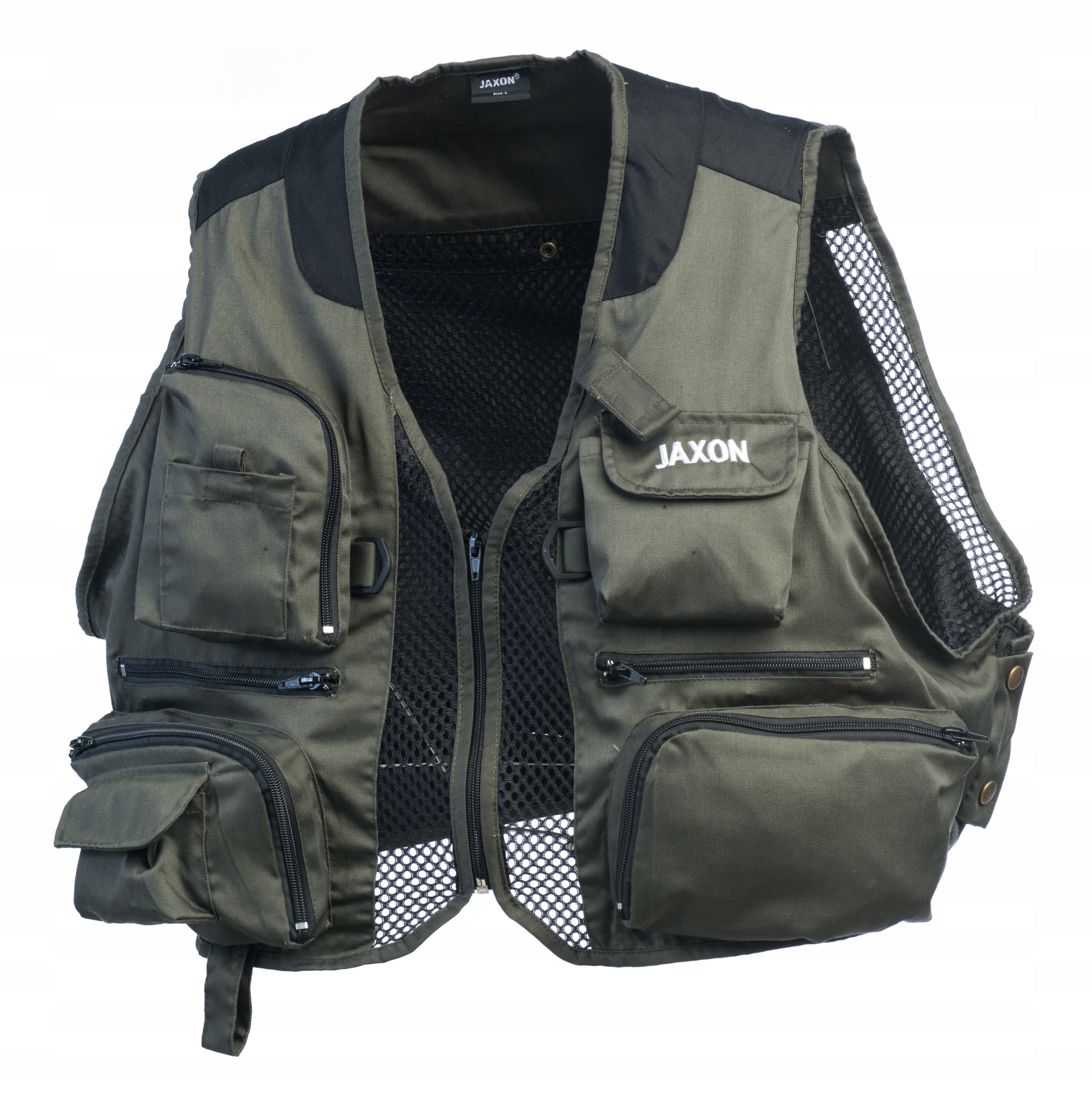 FISHING VEST JAXON UJ-FRA SIZE L Color green