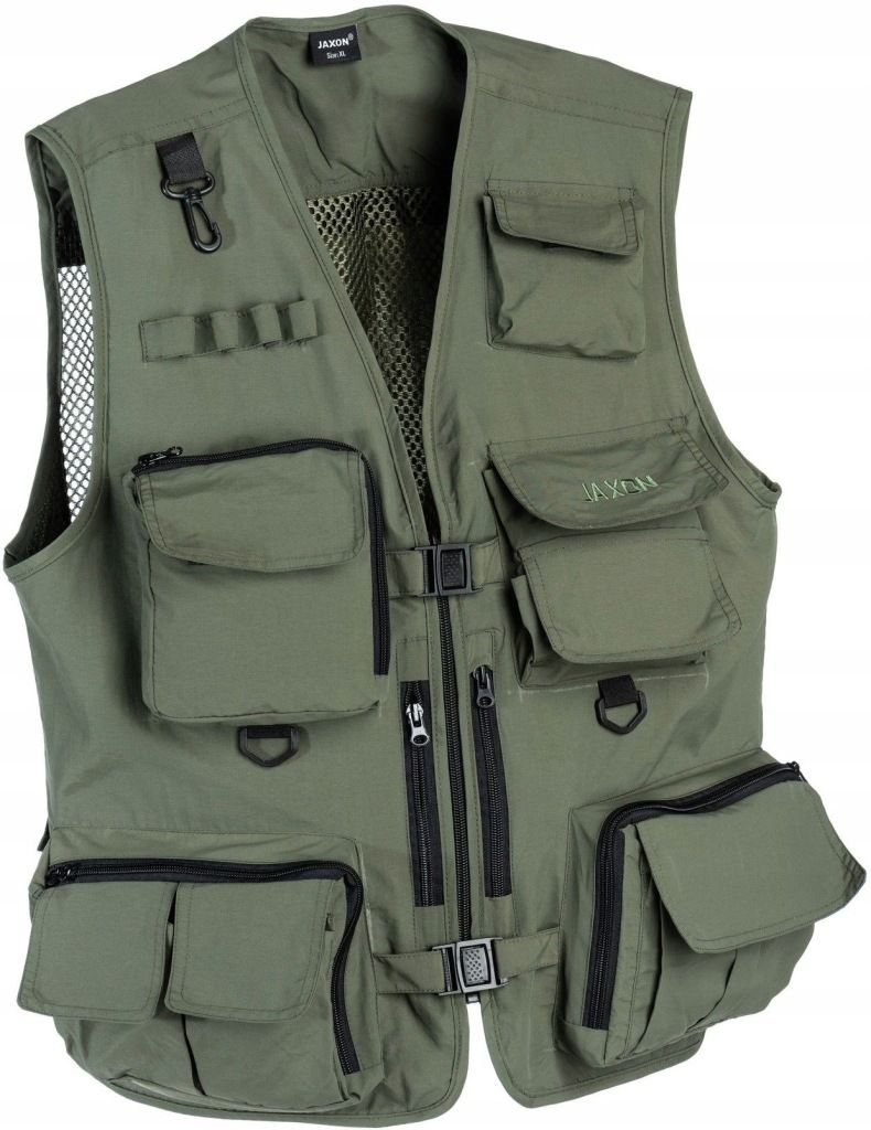 FISHING VEST JAXON UJ-FRKXL XL GREEN