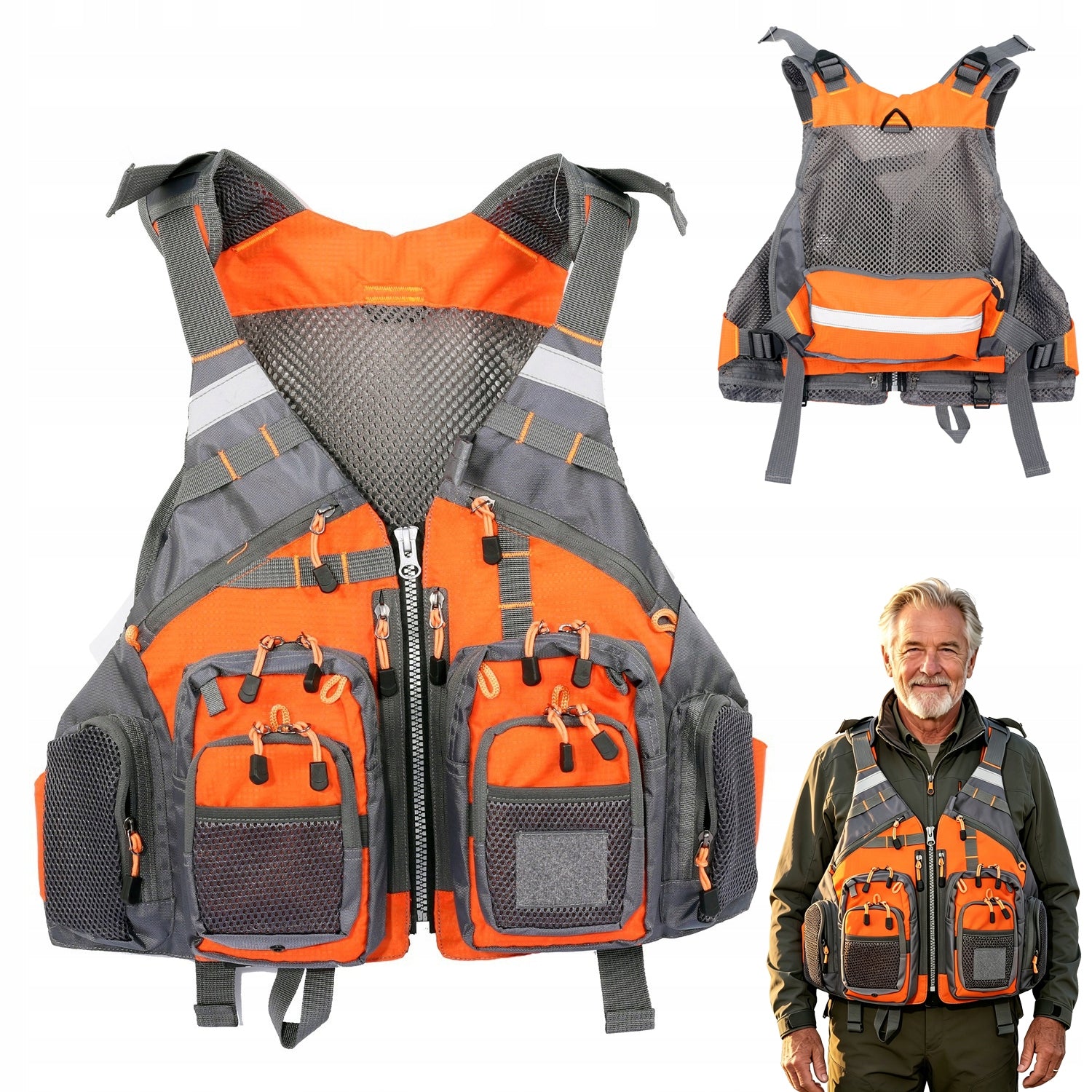 FISHING VEST PACK RUVP R. UNIVERSAL 13 POCKETS BREATHABLE