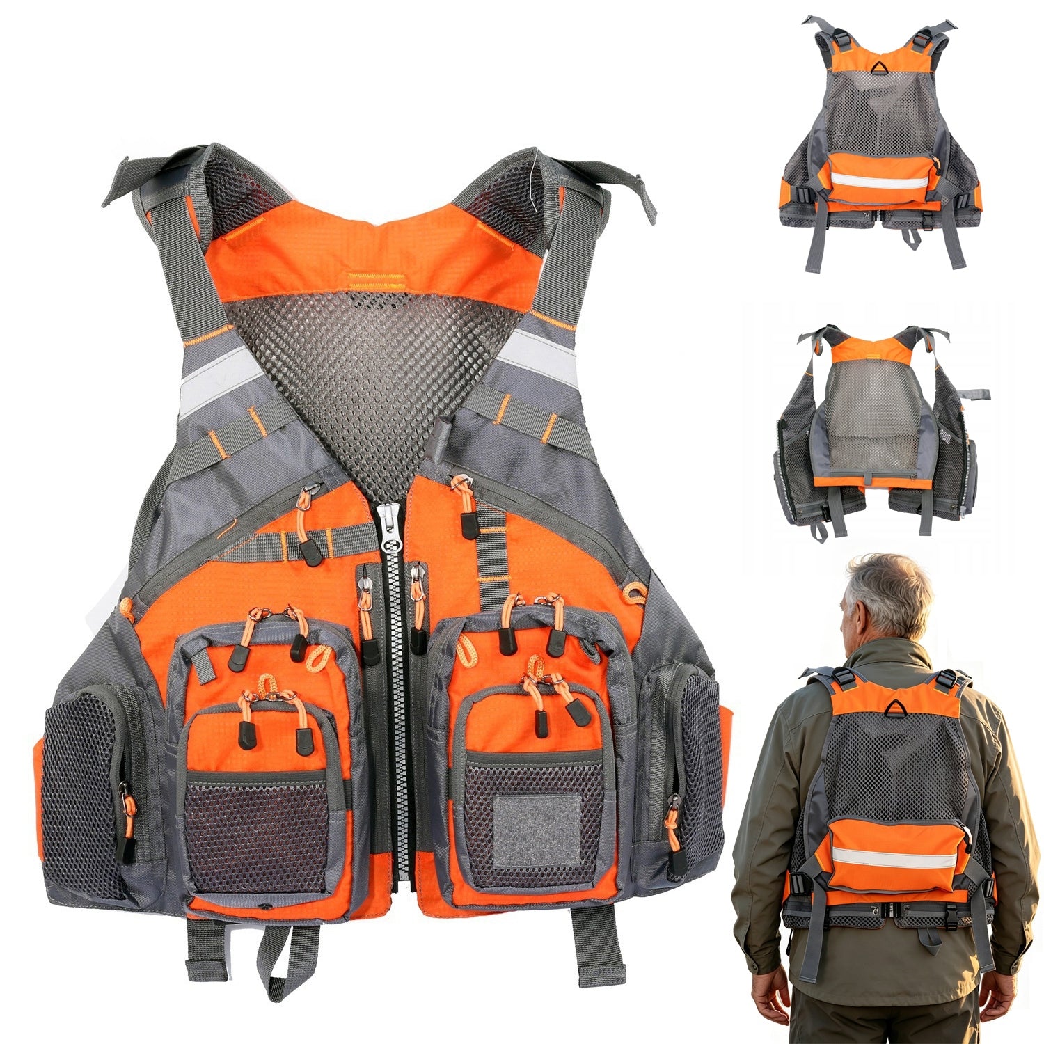 FISHING VEST TANK TOP 13 POCKETS BREATHABLE