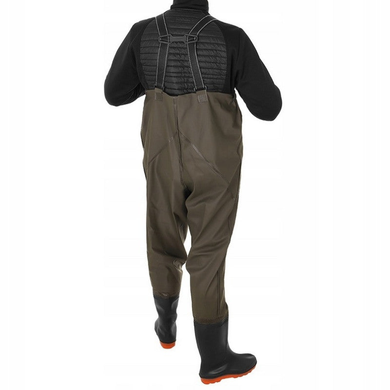 FISHING WADERS WELLIES TROUSERS WATERPROOF SUSPENDERS SIZE 42 Packaging status original