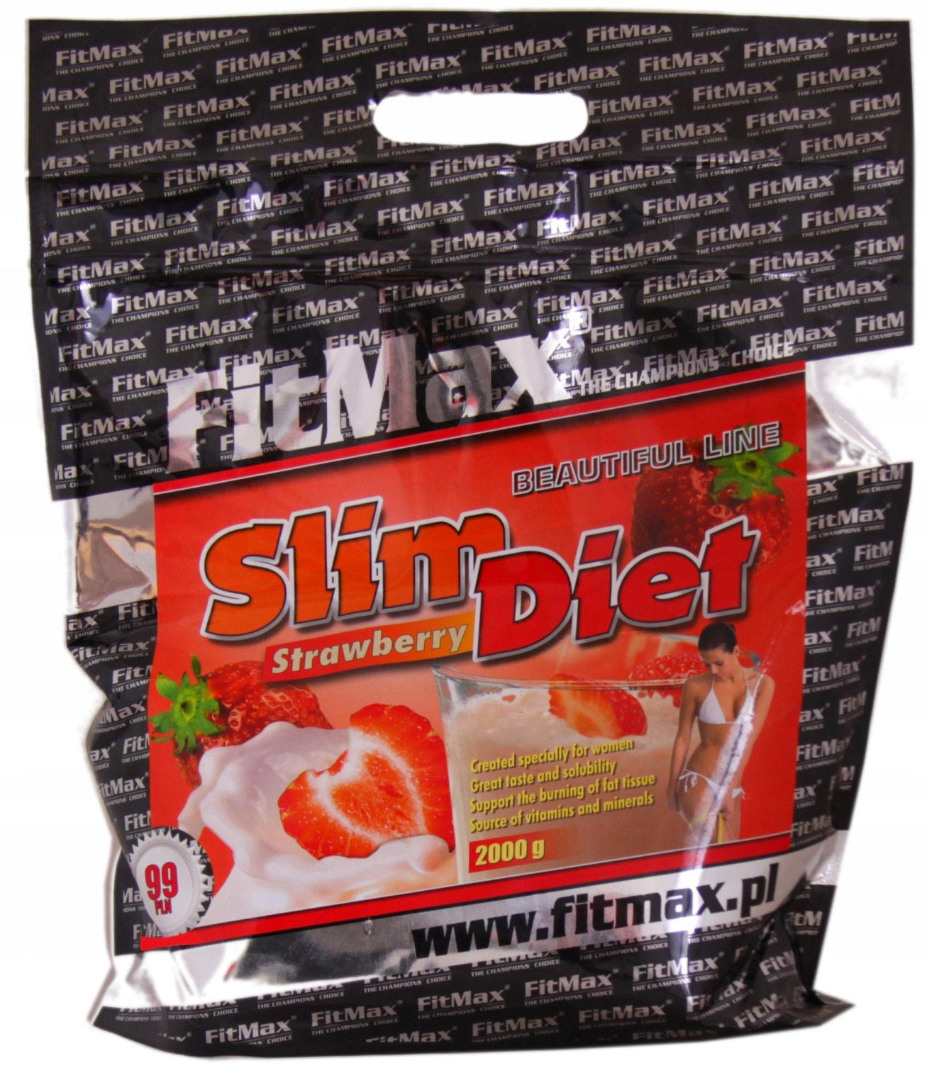 FITMAX SLIM DIET PROTEIN MEAL REPLACEMENT COCKTAIL 2000G TASTE: STRAWBERRY Expiration date at least 1 year from the date of purchase