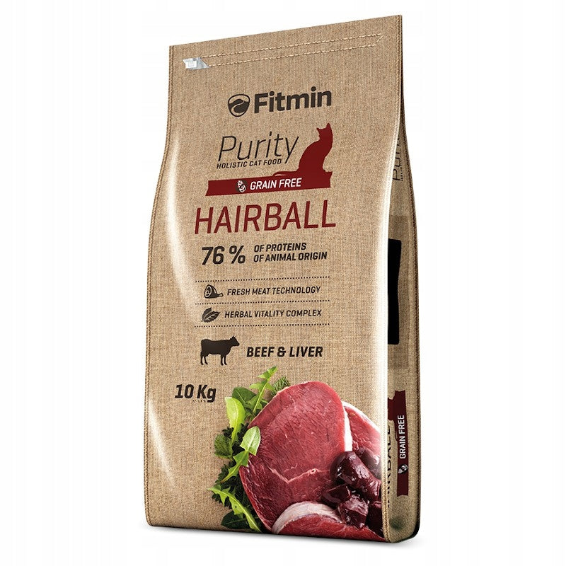 FITMIN PURITY CAT HAIRBALL WITH BEEF 10 kg