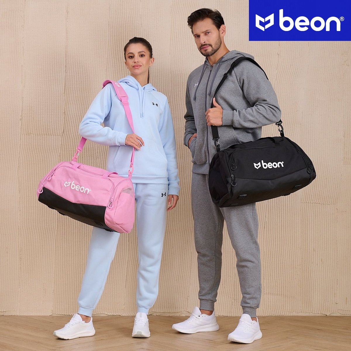 FITNESS TRAINING SPORTS BAG FOR WOMEN'S GYM SHOULDER BEON PREMIUM Manufacturer code Torba sportowa na siłownię fitness SB5040 Pi.