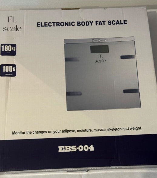 FL Scale Bathroom Electronic ANALYTICAL BMI FAT MEASUREMENT Packaging status original