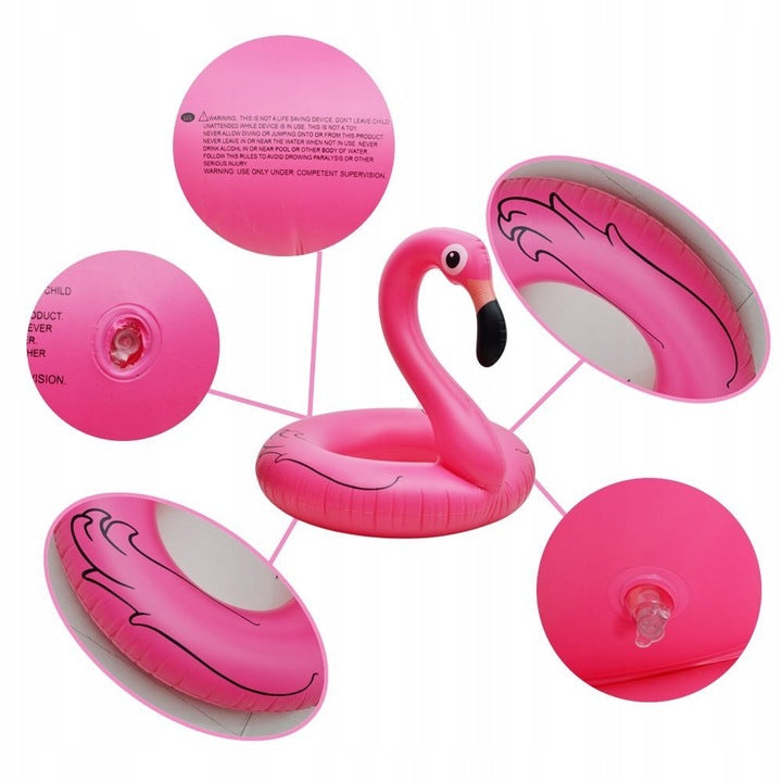 FLAMINGO INFLATABLE WHEEL FOR LAKE POOL 120CM PINK POOL FOR WATER Model FLAMING