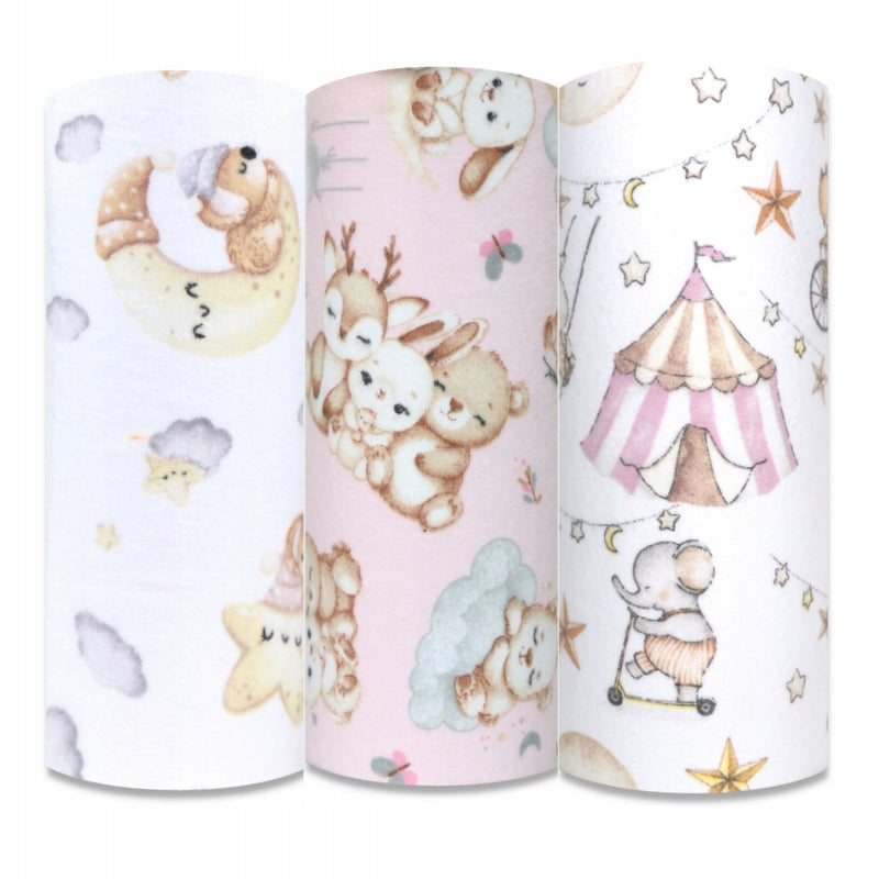 FLANNEL DIAPERS COLORFUL DIAPERS PREMIUM 3 pcs.