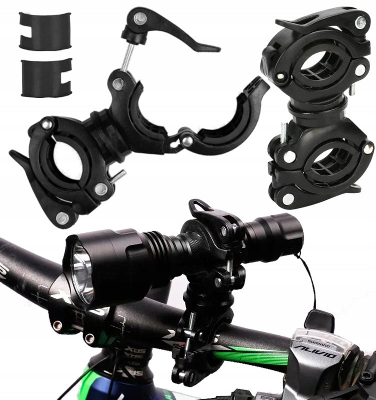 FLASHLIGHT PUMP HOLDER FOR BICYCLE 360 UNIVERSAL BICYCLE DECENT