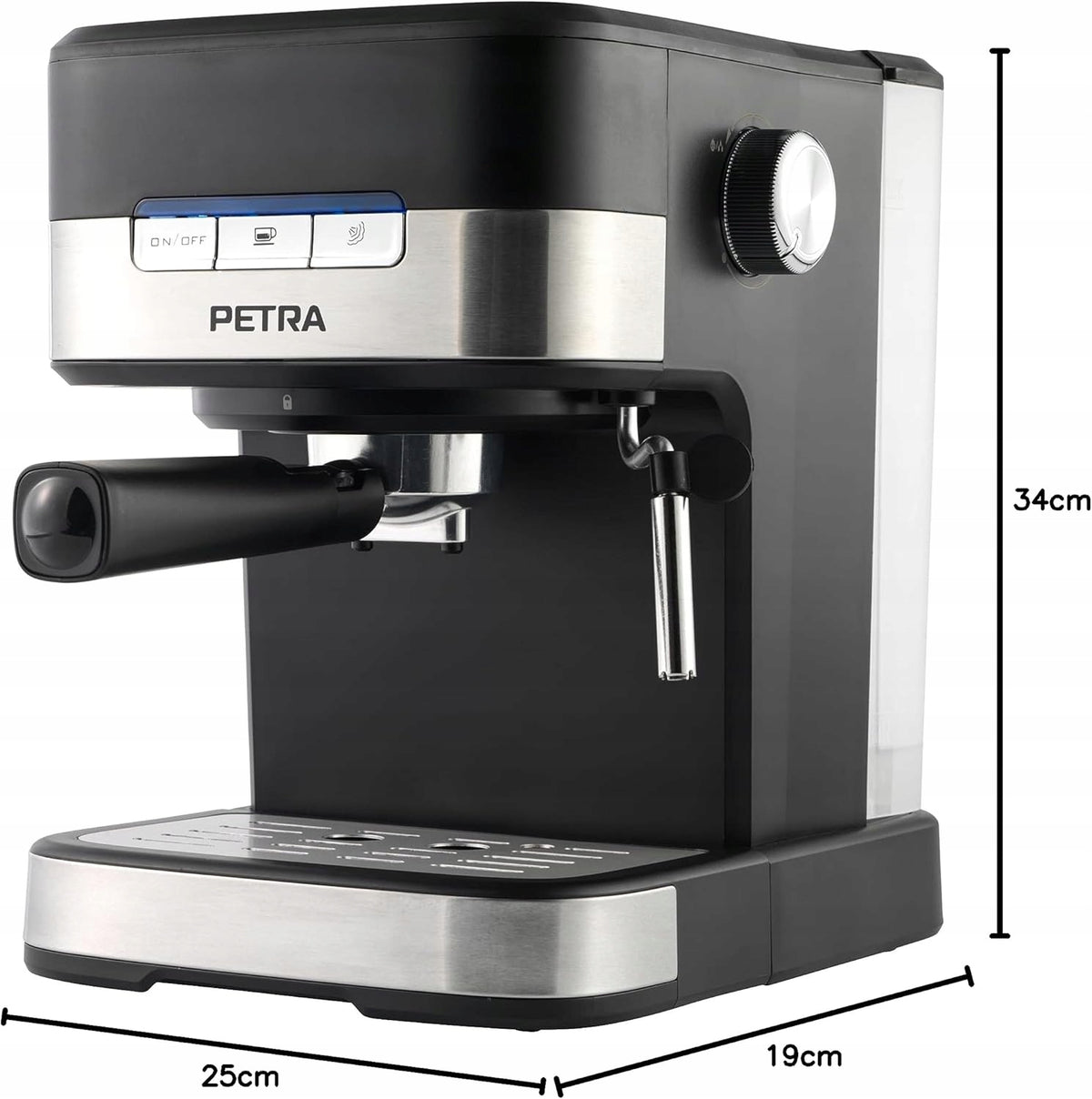 FLASK COFFEE MAKER PETRA black 1,5L+Milk frother 850W 15 bar EAN (GTIN) 090967869116