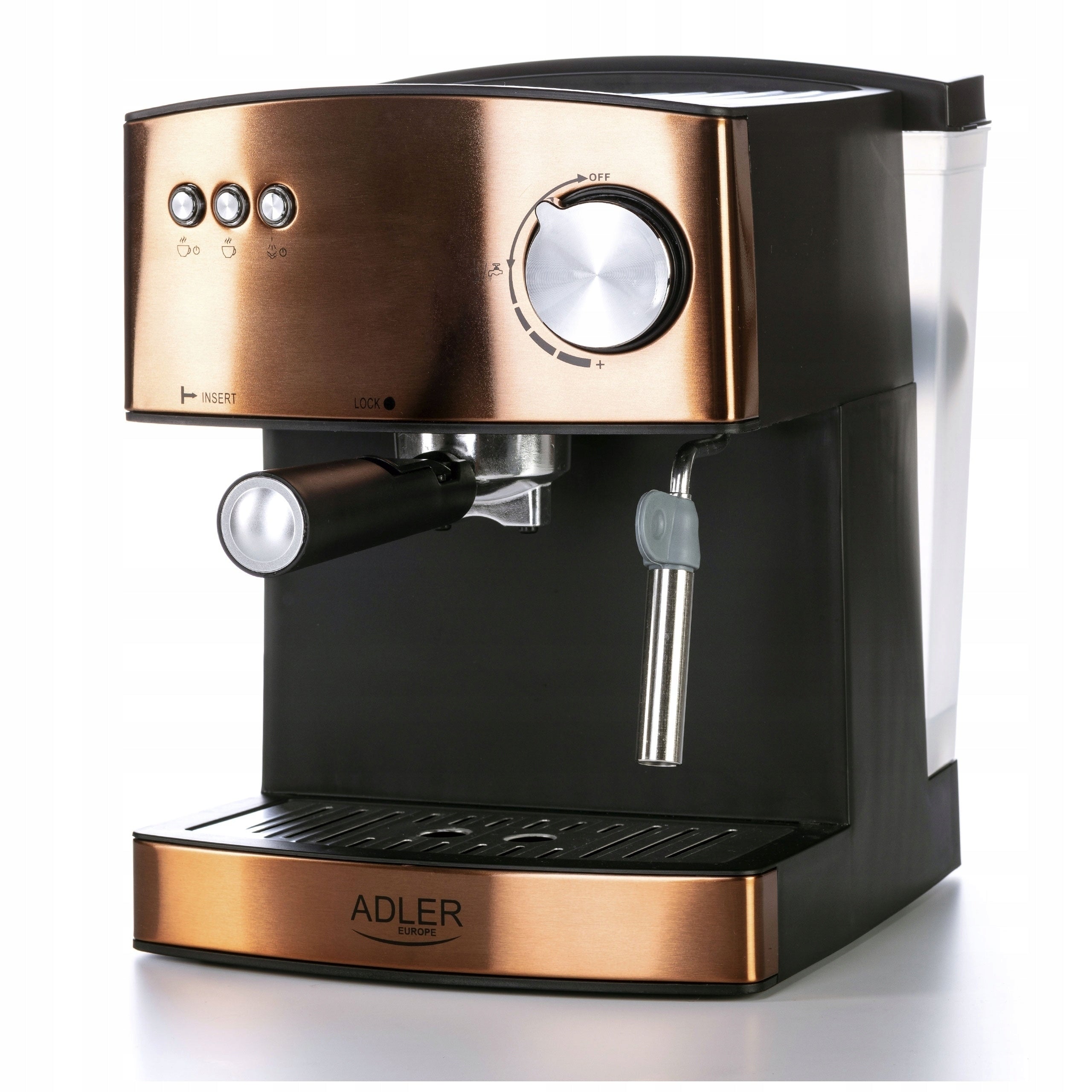 FLASK PRESSURE COFFEE MACHINE 15 BAR ESPRESSO LATE 850W COPPER