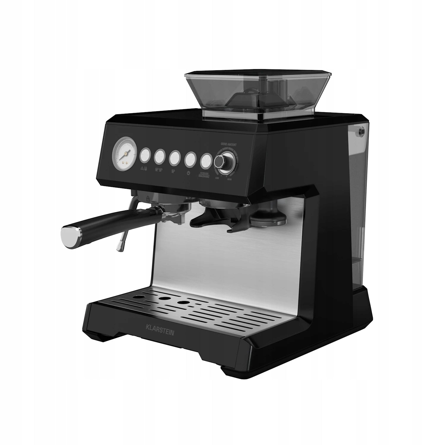 FLASK PRESSURE COFFEE MAKER KLARSTEIN 20BAR 1350W FROTHER GRINDER Model GrandPresso