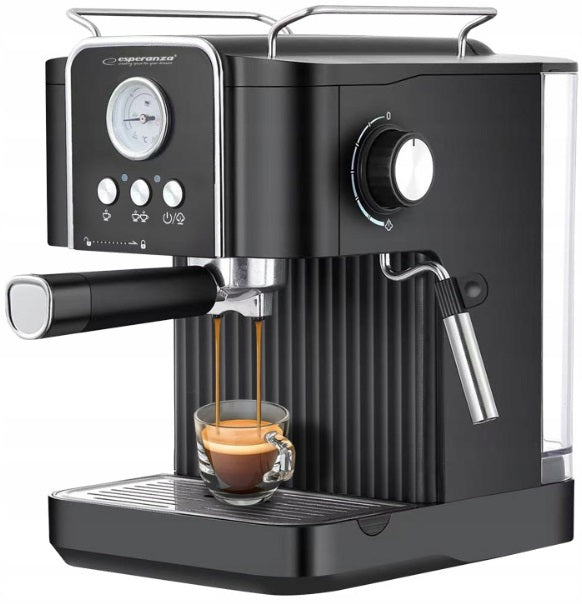 FLASK PRESSURE COFFEE MAKER WITH THERMOMETER FROTHER 20 BAR 1,8L