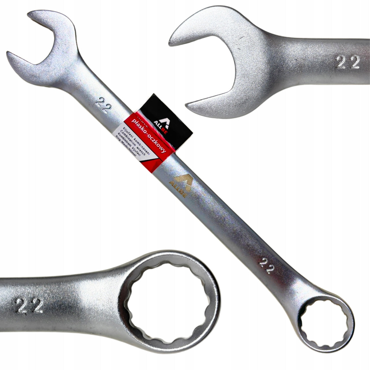 FLAT EYE WRENCH 22mm STEEL CRV FLAT EYE WRENCH Cr-V STRONG SOLID