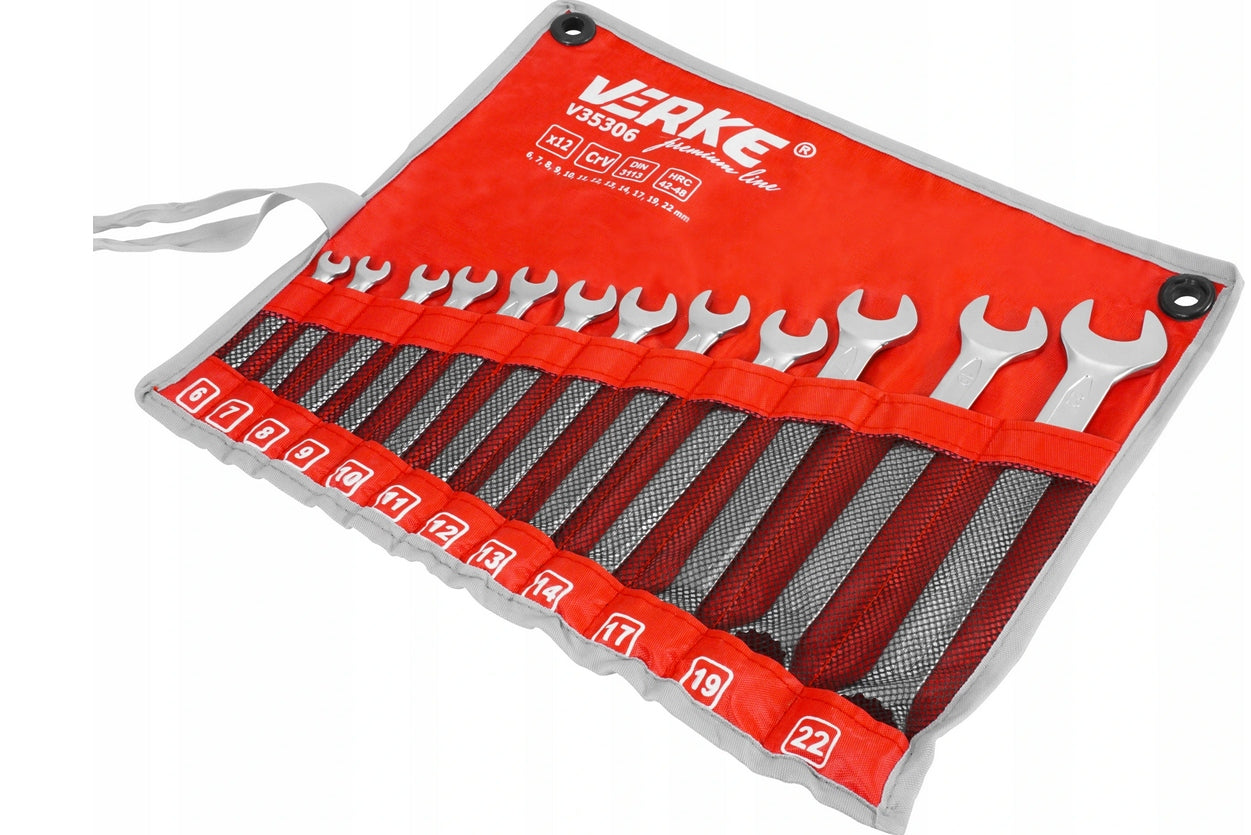 FLAT-EYE WRENCHES 12 PCS SET VERKE Manufacturer code V35306
