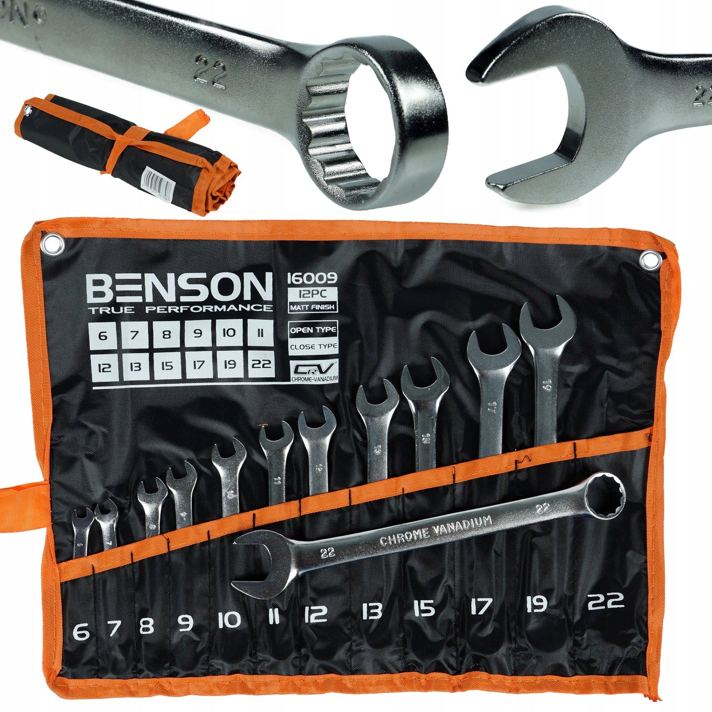 FLAT EYE WRENCHES 6-22mm 12el CR WEEKEND ONLY