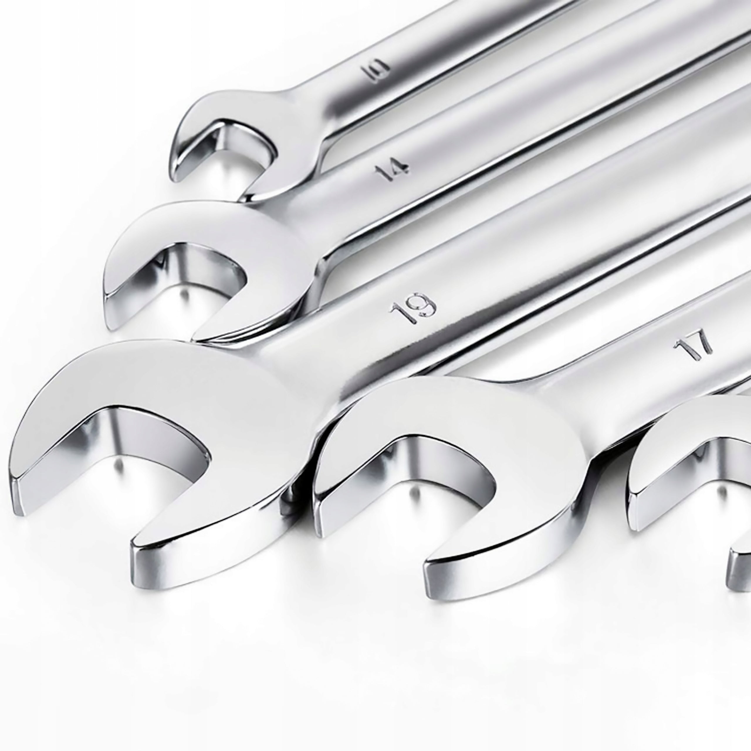 FLAT-EYE WRENCHES 8-24MM FLAT KEY SET 8 ELEMENTS + COVER Brand RETOO
