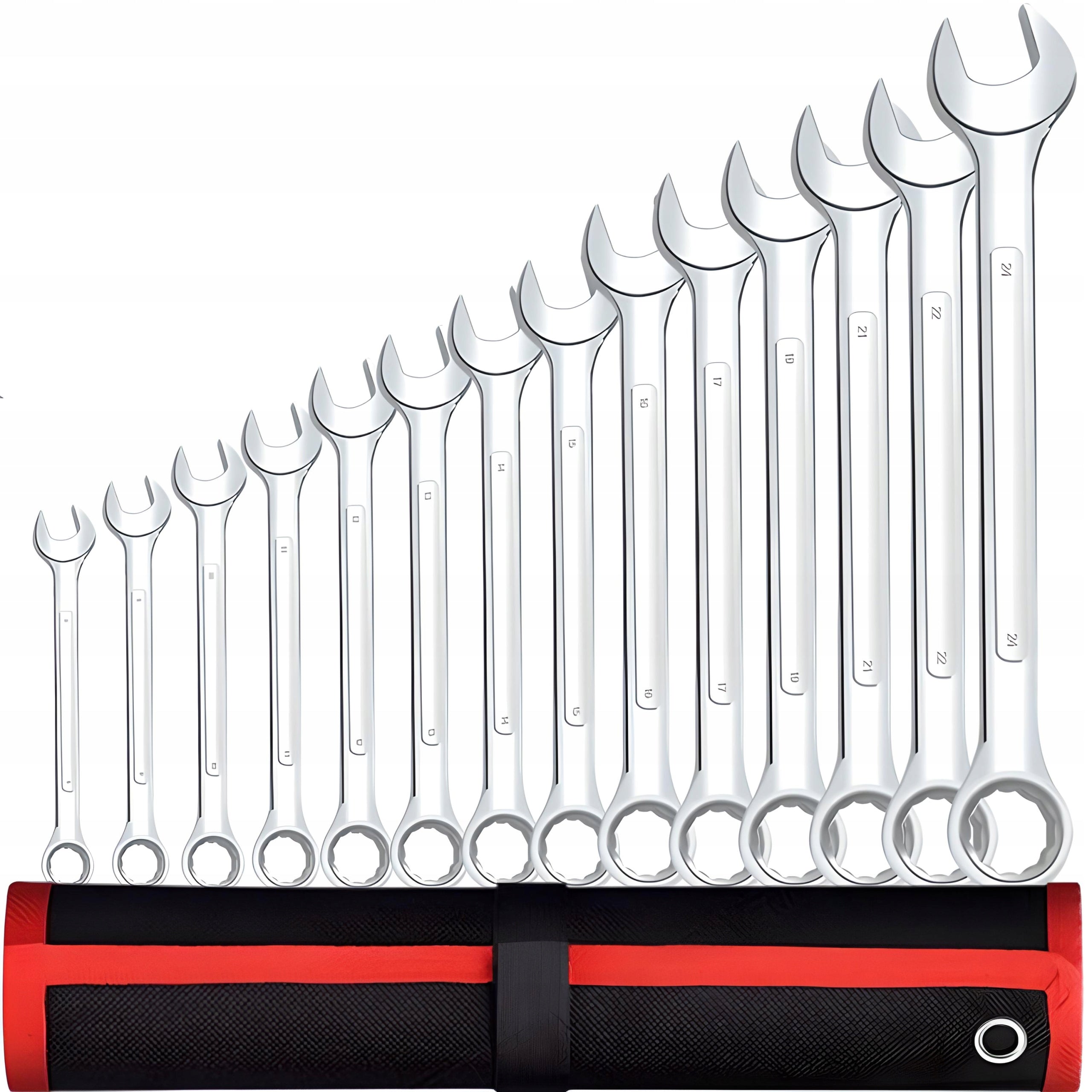 FLAT-EYE WRENCHES 8-24MM FLAT WRENCH SET 14 ELEMENTS + COVER Packaging status original