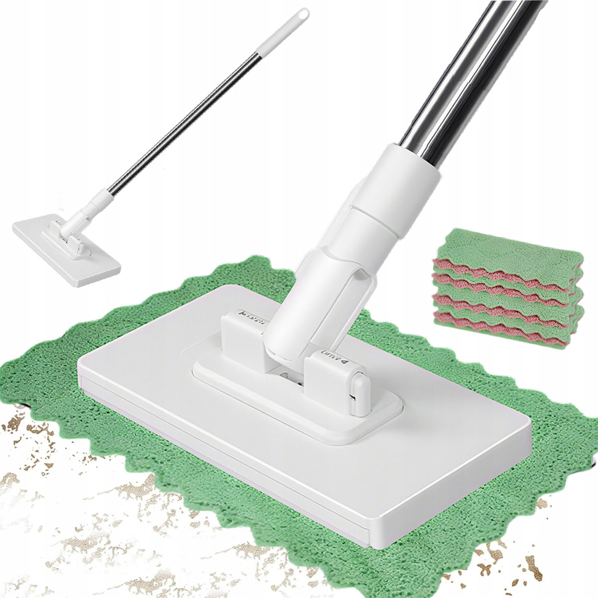 FLAT FLOOR MOP WITH TELESCOPIC CLEANING ROD