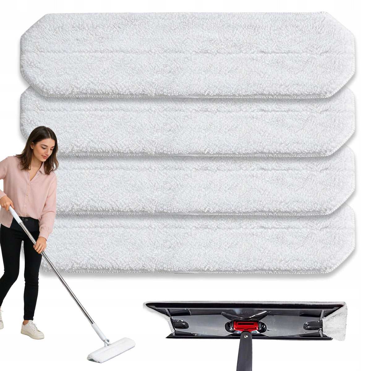FLAT MOP COVERS VILEDA H2PRO O-CEDAR MICROFIBER WASHABLE 40.5cm