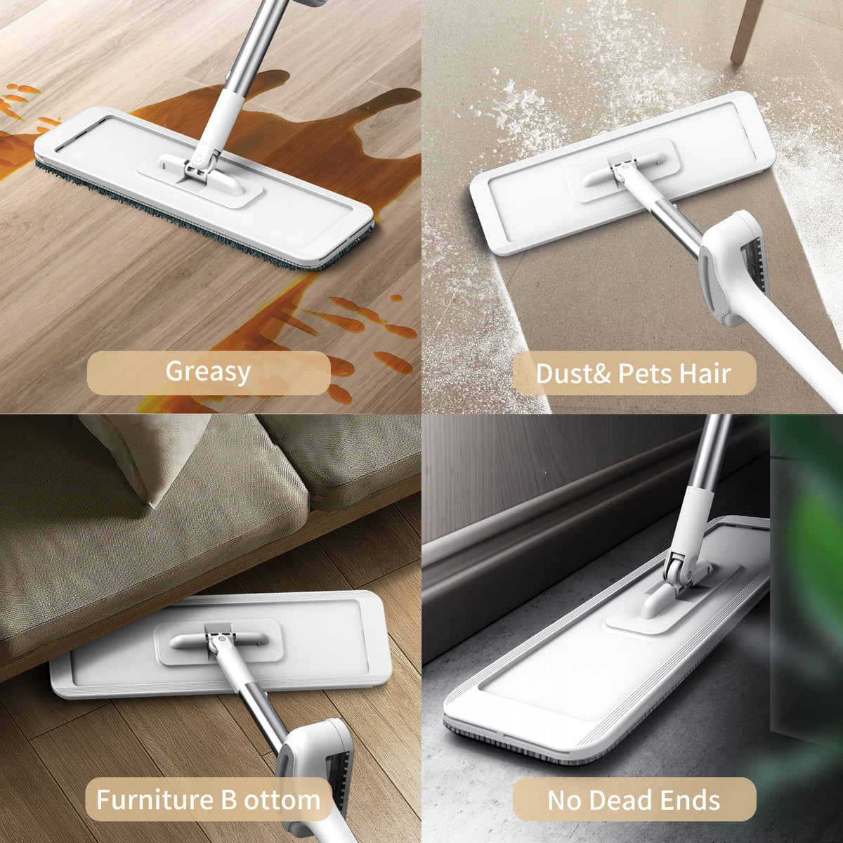 FLAT MOP FOR CLEANING ROTARY FLOOR 360 32CM + 4X MICROFIBER Manufacturer code H44127