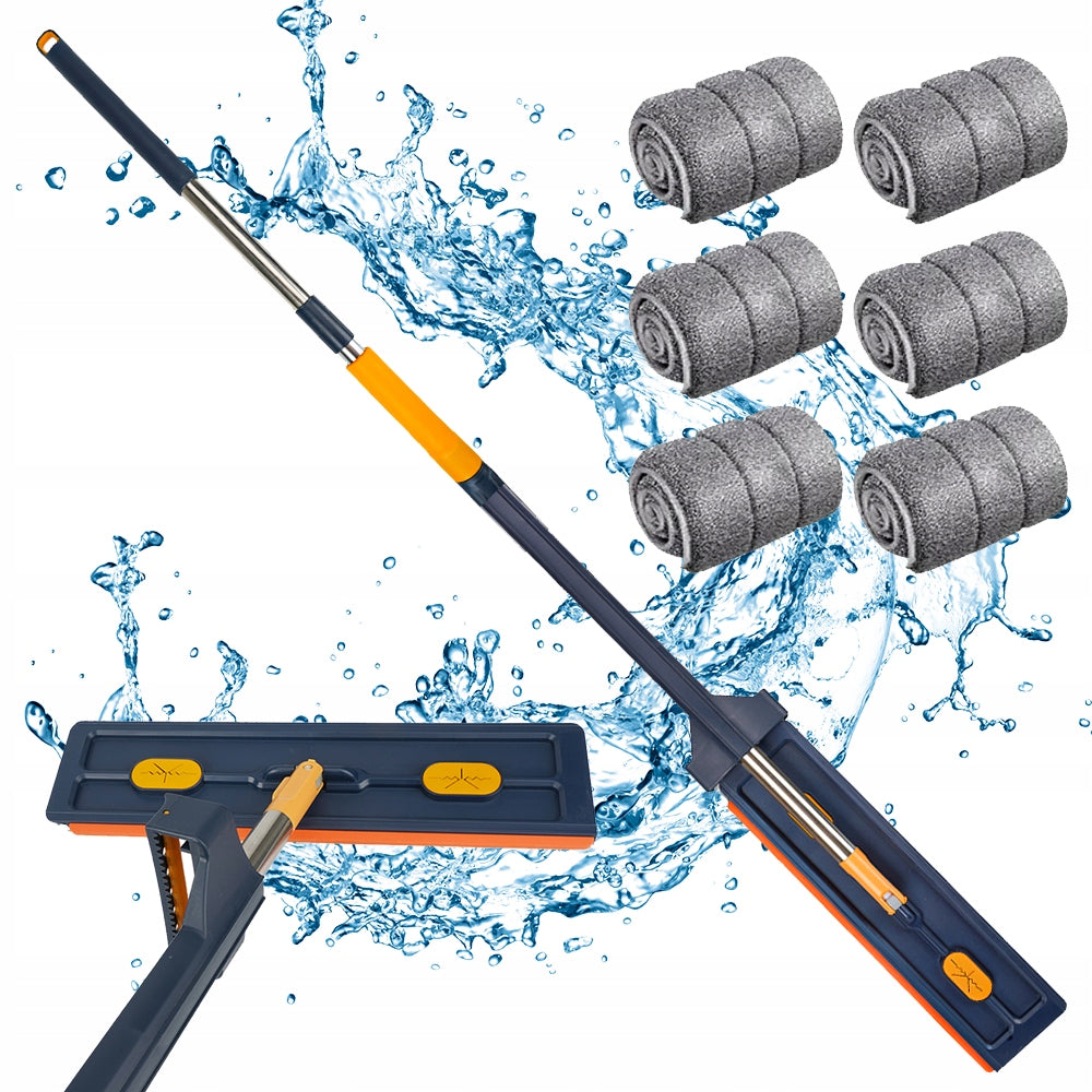 FLAT MOP LARGE FLAT MOP ROTATION 360° TELESCOPIC HANDLE+6 CANVAS