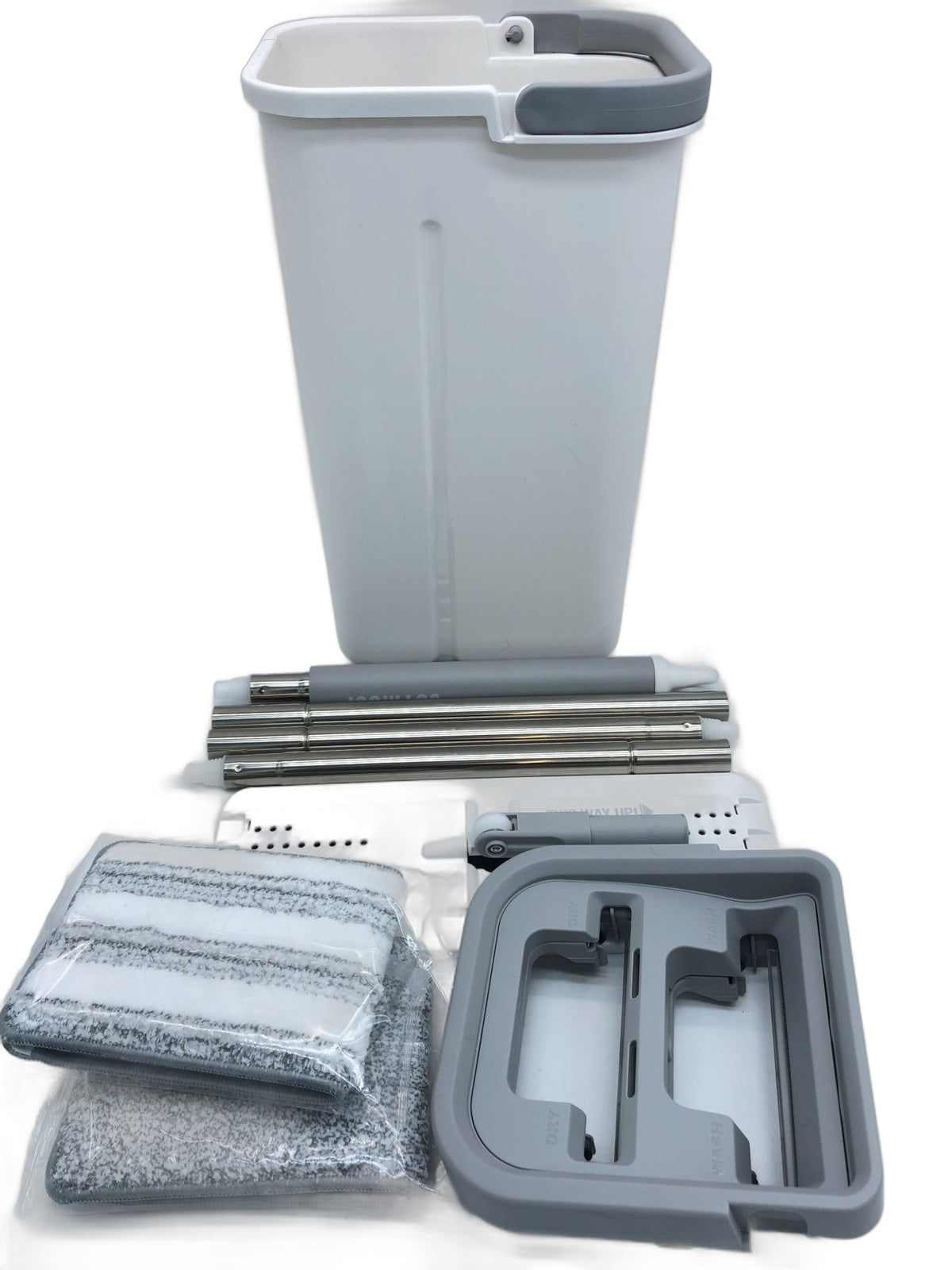 FLAT MOP WITH SQUEEZER JOYMOOP BUCKET TWO-CHAMBER MICROFIBER 3 CARTRIDGES Manufacturer code 13D01JM