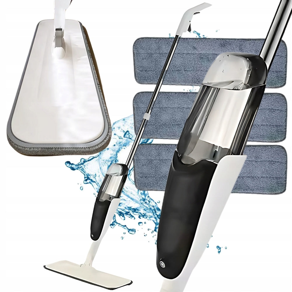 FLAT MOP WITH WASHER LONG 120cm 350ml +3 PCS MICROFIBER CARTRIDGES