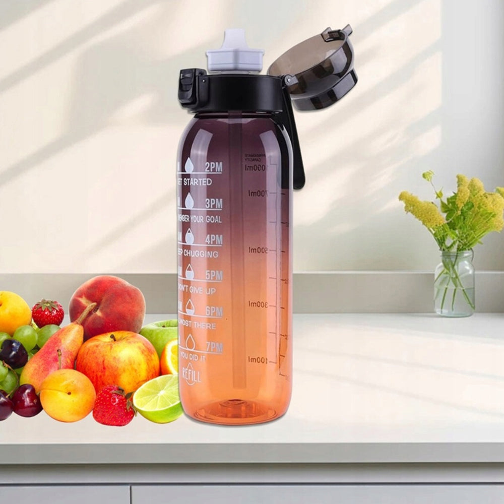 FLAVOR BOTTLE WATER BOTTLE + 7 PODS SET OF 1000ml zero sugar ,calories Color brown