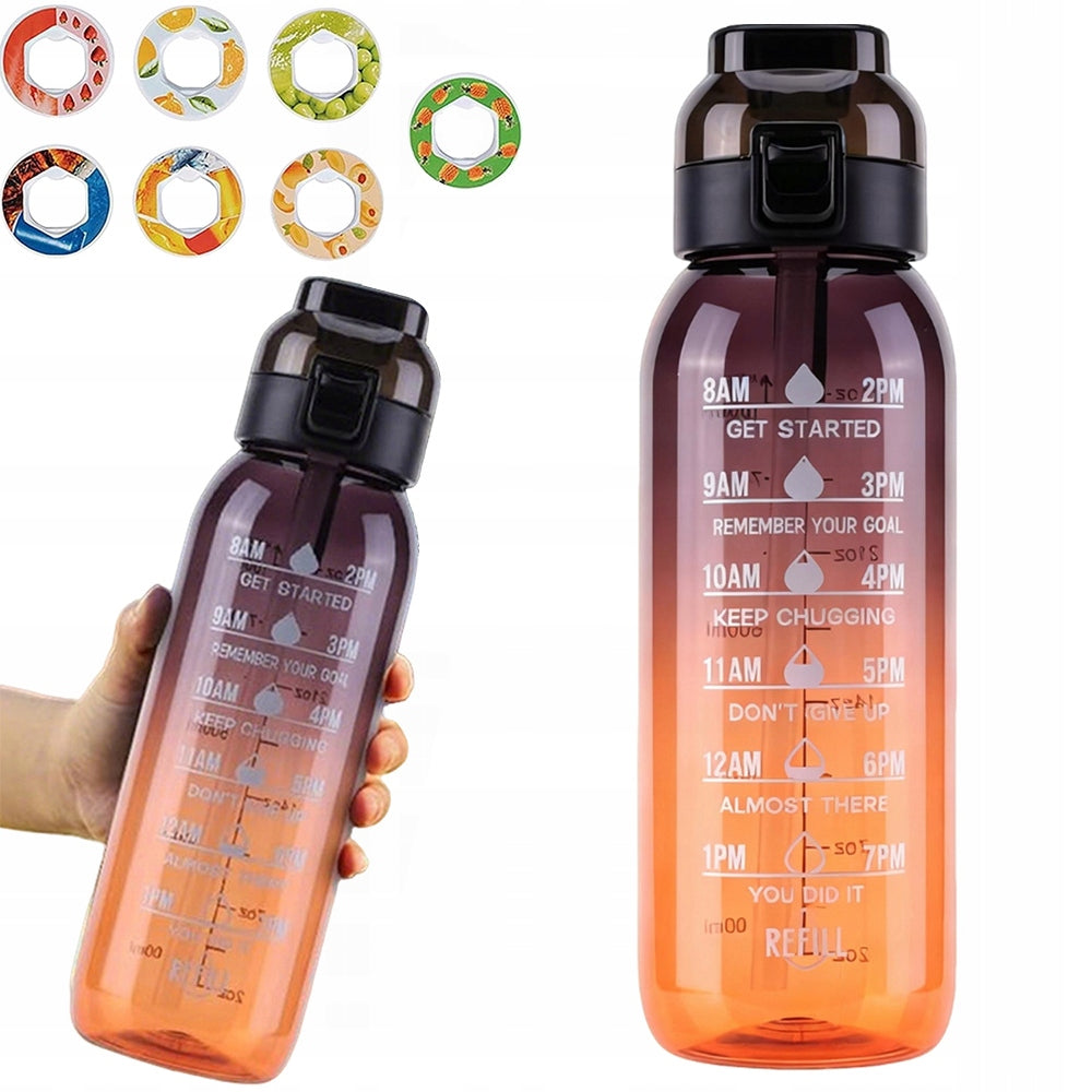 FLAVOR BOTTLE WATER BOTTLE WITH 7 PODS SET 1L zero sugar and calories Brand no brand