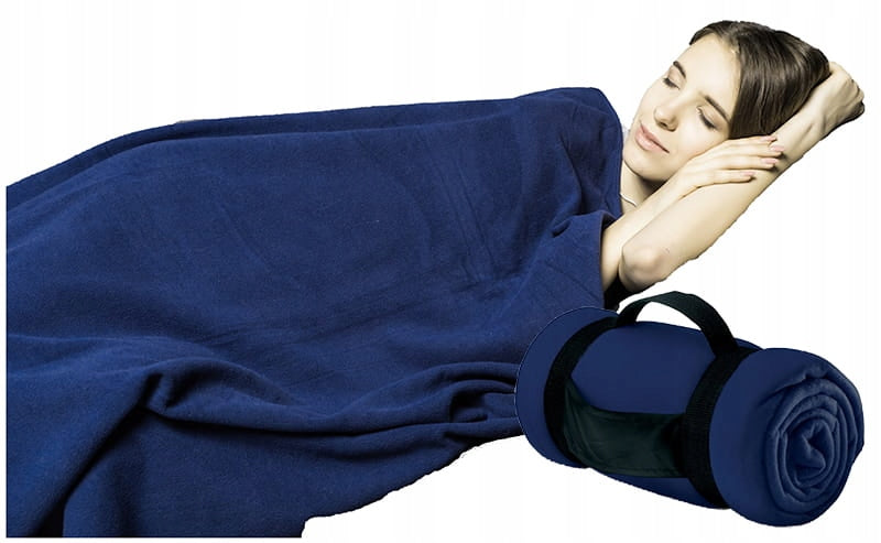FLEECE BLANKET 150x120 cm WARM 180g/m2 AUTUMN-WINTER BLANKET GREEN Packaging status original