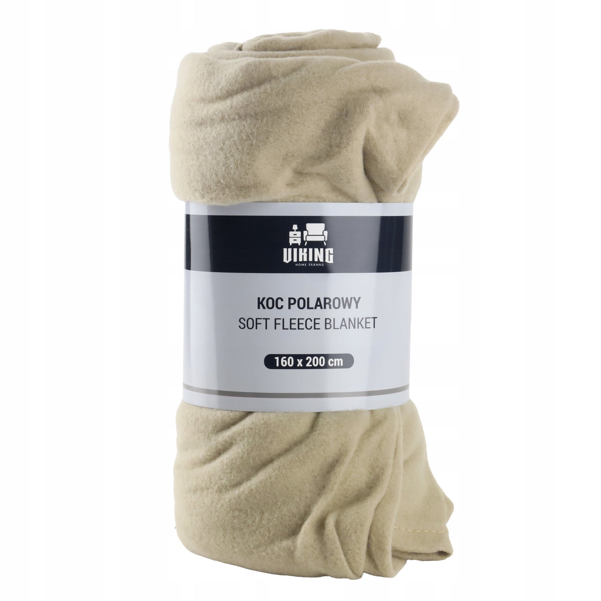 FLEECE BLANKET 160x200CM BEIGE THIN LIGHT UNIVERSAL Manufacturer code 25KB2320-2-B