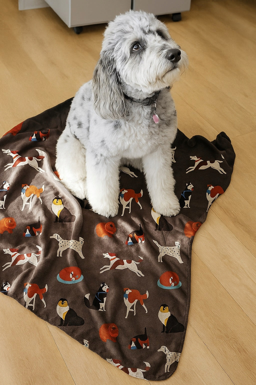 FLEECE BLANKET ANIMALS PLAID BEDSPREAD MAT BED BLANKET DOG 70x90cm Length 90 cm