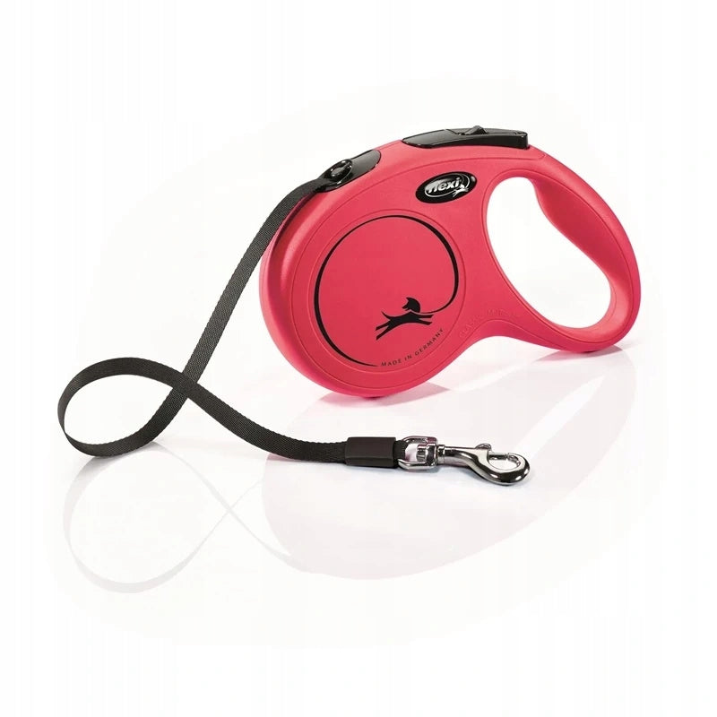 FLEXI automatic leash New Classic tape 5m M red