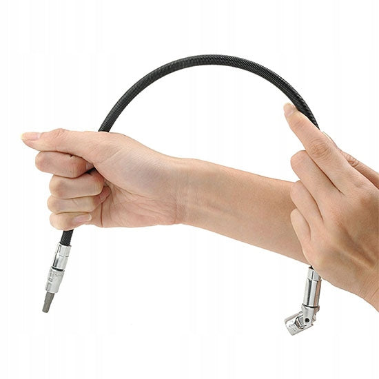 FLEXIBLE EXTENSION 1/4" 460mm LONG FOR SOCKETS SOCKET WRENCH CRV FLEXIBLE Brand Toptul
