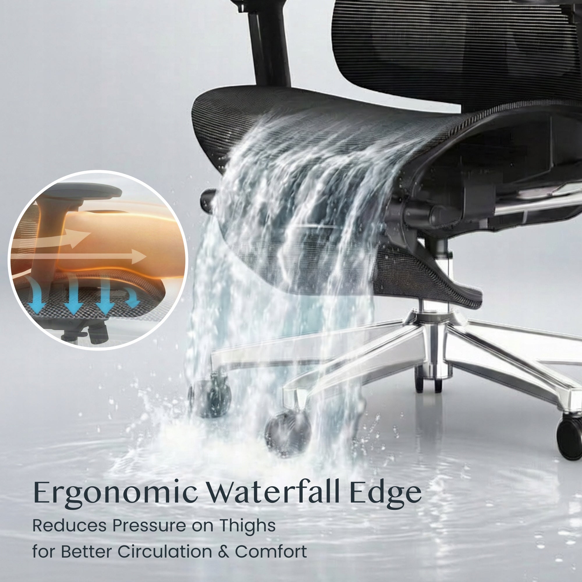 FLEXISPOT Ergox Fotel Biurowy Regulacja 5D Adaptacyjne Lędźwie Siatka 135° Packaging status original